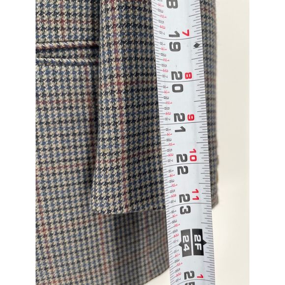 Brooks Brother 346 Herringbone Blazer Men 43 R Gray Multicolor Wool Jacket Suit - Picture 10 of 12